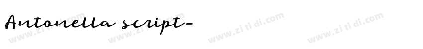 Antonella script字体转换